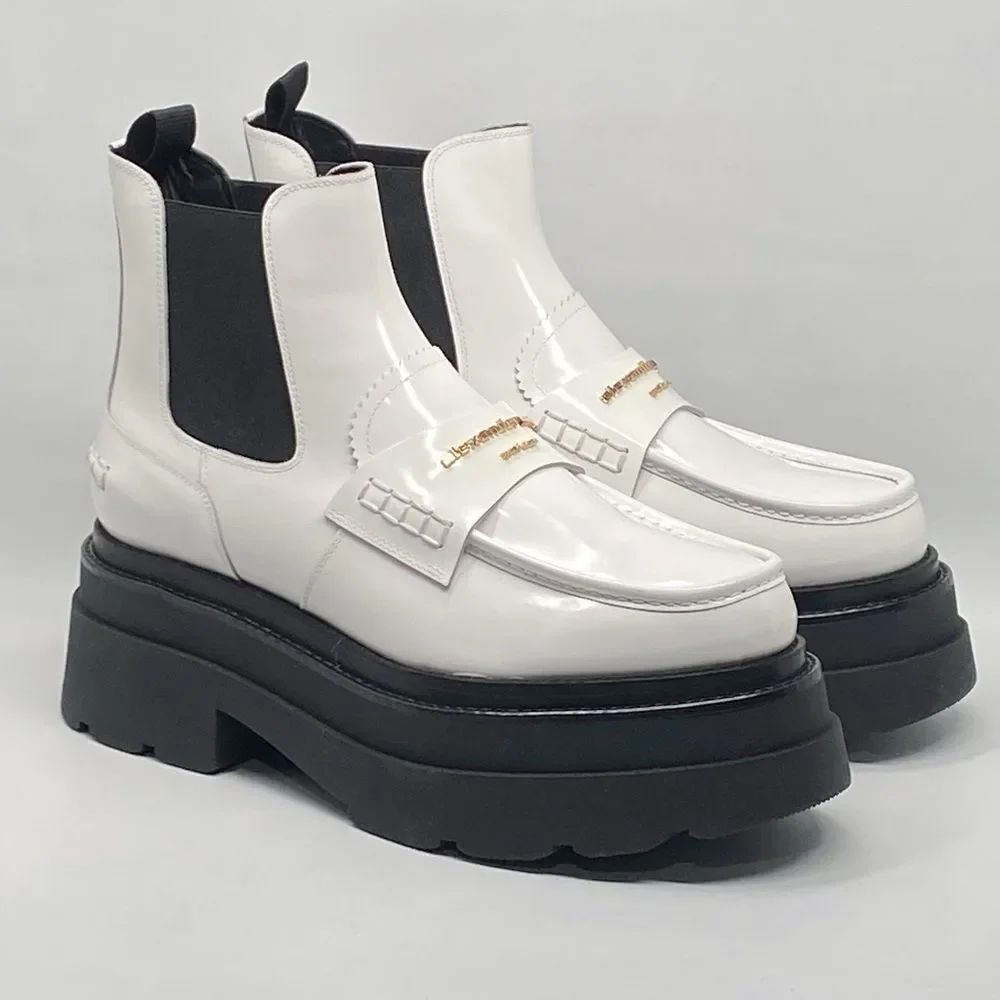Alexander Wang Carter Leather Platform Ankle Boots size 41